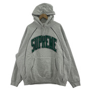 Supreme パーカー パイピング ラグラン アーチロゴ