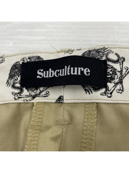 subculture CHINO PANTS チノトラウザー サイズ2 ベージュ