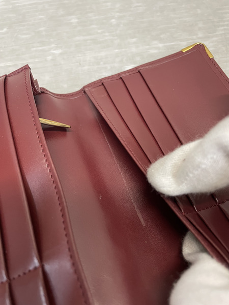 Cartier マストライン ロングウォレット ボルドー