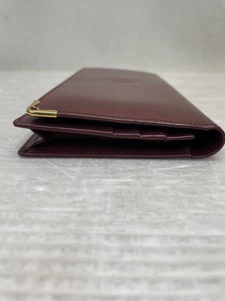 Cartier マストライン ロングウォレット ボルドー
