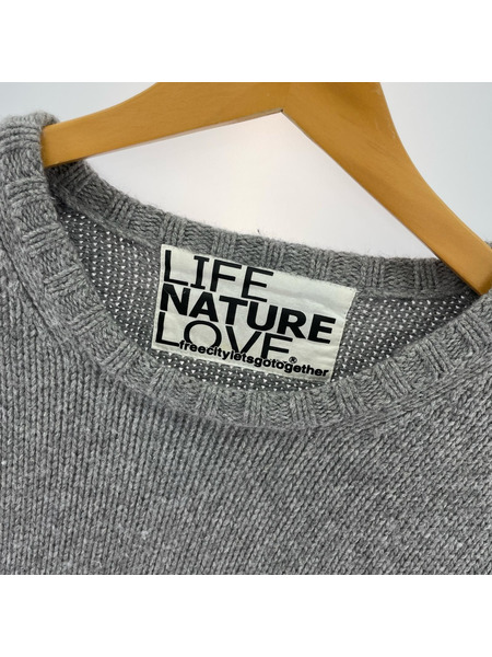 ニット・セーター Freecity アルパカ混 グレー