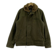 ALPHA ミリタリージャケット N-1 デッキジャケット カーキ (L)