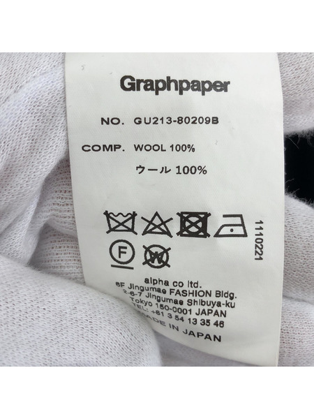 graphpaper 21AW High Density Hi Neck Knit BLK（F）