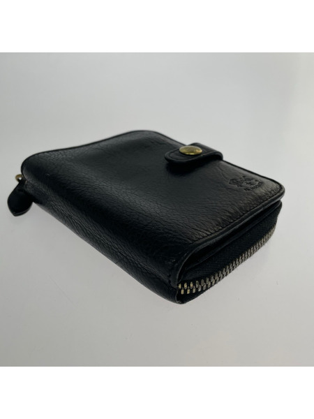 IL BISONTE コンパクトウォレット レザーコンパクトウォレット 黒