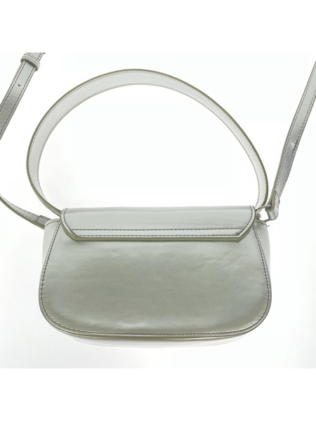 DIESEL ショルダーバッグ 1DRロゴ 2WAY/シルバー