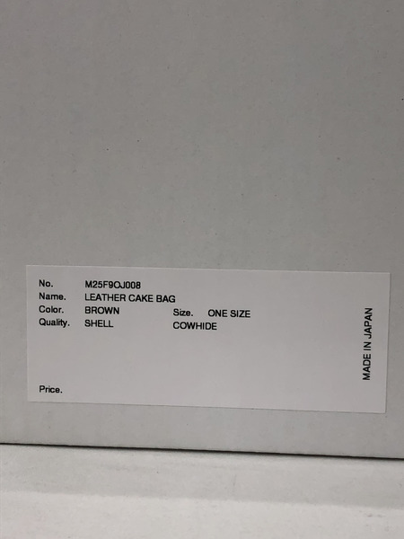 MASU LEATHER CAKE BAG M25F9OJ008 ブラウン ケーキバッグ 