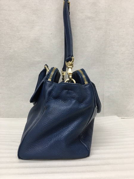 TORY BURCH 2WAY レザーバッグ ブルー