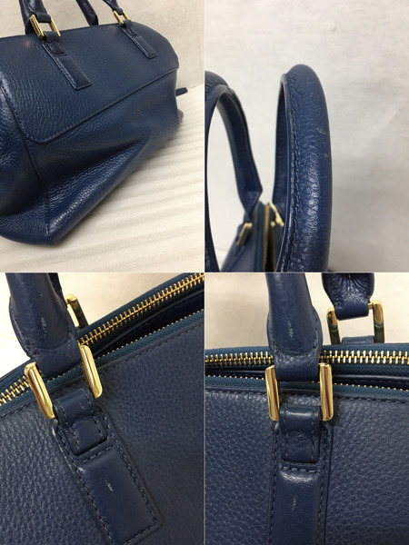 TORY BURCH 2WAY レザーバッグ ブルー