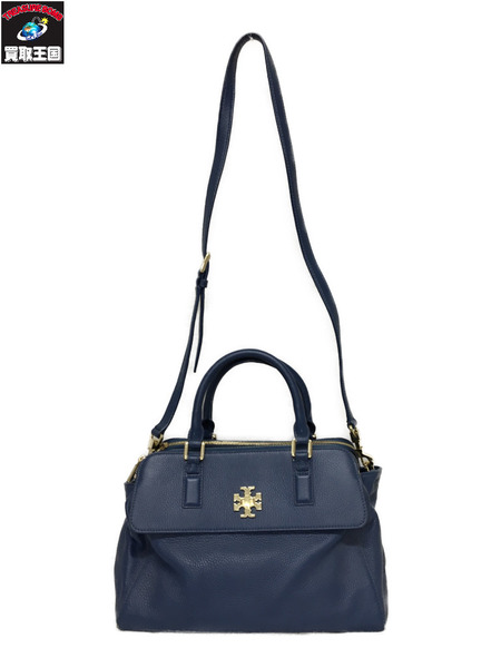 TORY BURCH 2WAY レザーバッグ ブルー