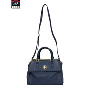 TORY BURCH 2WAY レザーバッグ ブルー