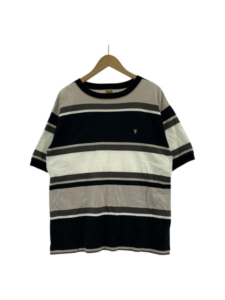 HUMAN MADE 半袖Tシャツ・カットソー S/SボーダーTee (S)ワンポイント刺繍