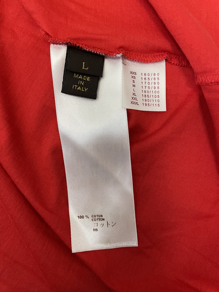 LOUIS VUITTON ロゴ刺繍Tee L 赤 RM132 H4JR01JEZ[値下]
