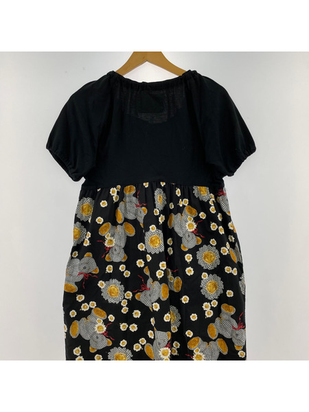 PINK HOUSE 半袖ワンピース ギンガムクマ