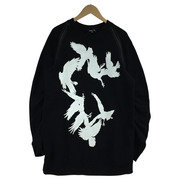 Ann DEMEULEMEESTER 17SS フェニックスプリント スリーブジッパー 黒 XXS