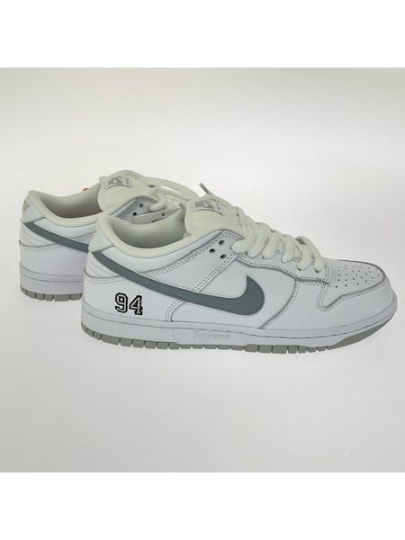 NIKE SB スニーカー ×Supreme 25AW Dunk Low 白 (26.0)
