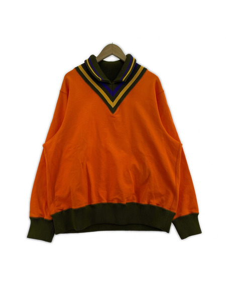 kolor スウェット・トレーナー Vネックリブカラースウェット