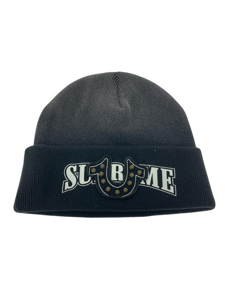 Supreme ニットキャップ True Religion Beanie 黒