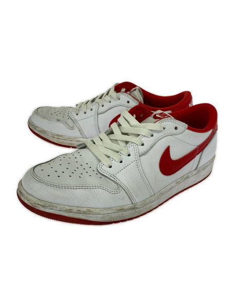 NIKE スニーカー AIR JORDAN 1 RETRO LOW OG 赤白 28cm