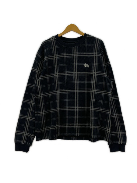 STUSSY 長袖Tシャツ・カットソー 21FW Discharged Plaid Waffle Crew