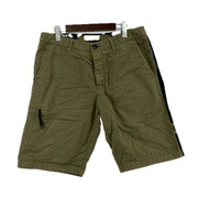 STONE ISLAND サイドラインロゴ コットンショーツ カーキ 6215L0120