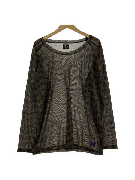 Needles 長袖Tシャツ・カットソー LS U Neck Tee Poly Mesh (M) IN403