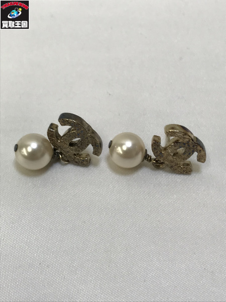 CHANEL シャネル ココマークピアス パール ゴールド