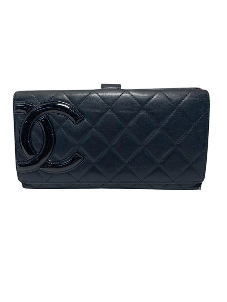 CHANEL カンボンライン 折りたたみ長財布 シャネル