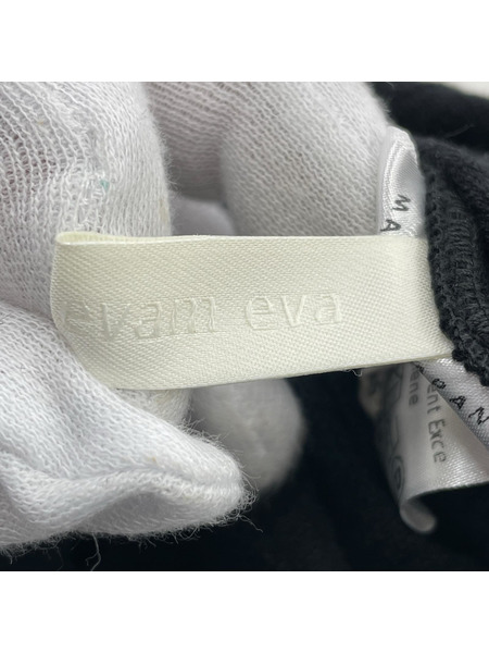 evam eva　linen cotton wide pants 1　ブラッ ク E253T037[値下]