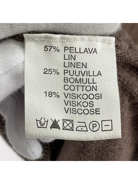 marimekko カーディガン OLD リネン混カーディガン ブラウン[値下]