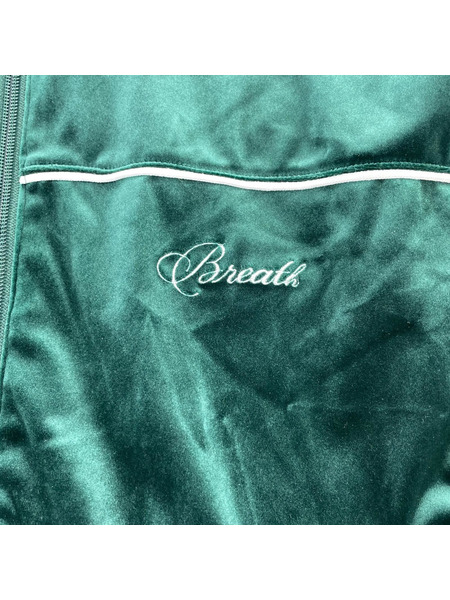 セットアップ Breath  script logo piping velour jacket