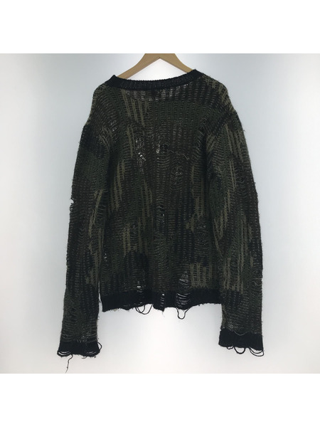 DIESEL アルパカ混 グランジニット カーキ[値下]