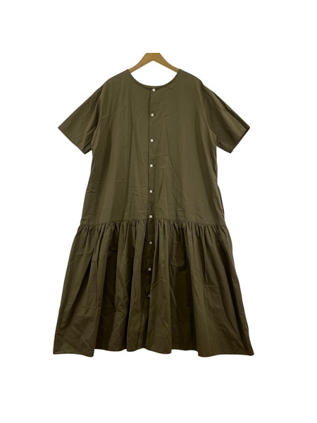 半袖ワンピース Gauze♯/コットンフレア/GRY