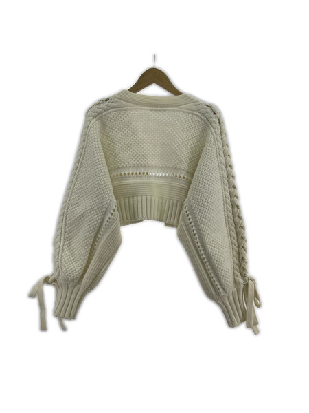 snidel カーディガン ドロストケーブルカーディガン/ホワイト