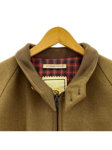BARACUTA ジャケット G9 ウールハリントンジャケット カシミヤ混 ブラウン(M)