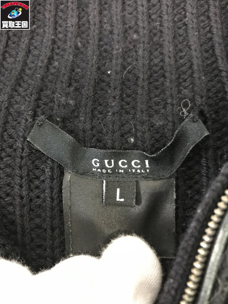 GUCCI  ハーフジップ 黒 L[値下]