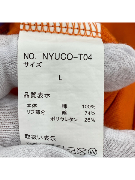 長袖Tシャツ・カットソー nyucodeco オレンジ[値下]