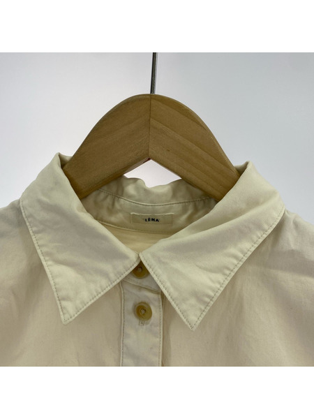 IENA 半袖ワンピース 25SS C.ブロードショートオールインワン 38  ホワイト