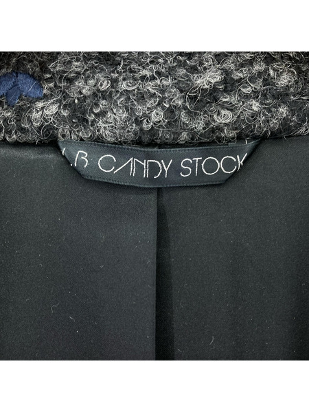 Lily Brown ビジュー刺繍コート/グレー/F