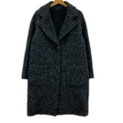 Lily Brown ビジュー刺繍コート/グレー/F