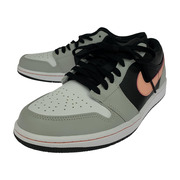 NIKE スニーカー Air Jordan 1 Low Grey/Black/Pink 26.5cm