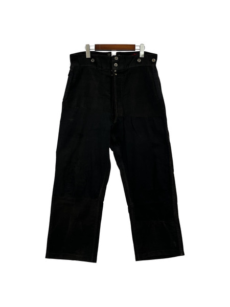 50s頃 L'Ideal FRENCH VINTAGE ブラックモールスキンパンツ (約36