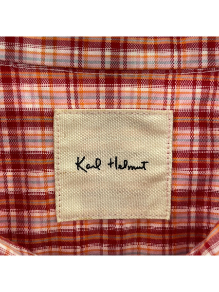 長袖シャツ KARL HELMUT/M/レッド/チェック