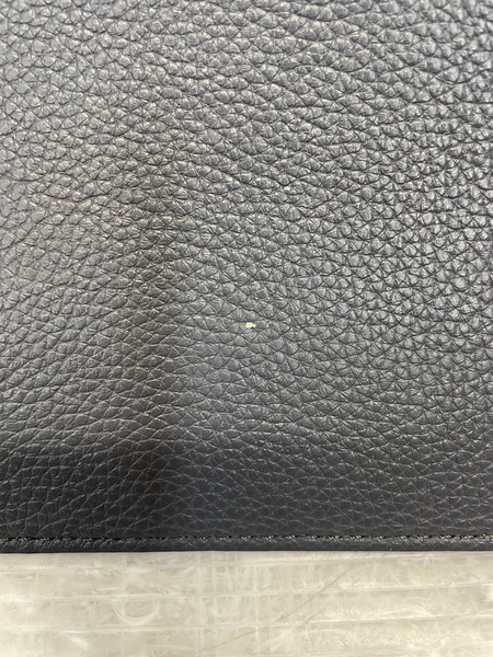 C.Louboutin レザー×ラバー ロゴクラッチバッグ レッド×グレー