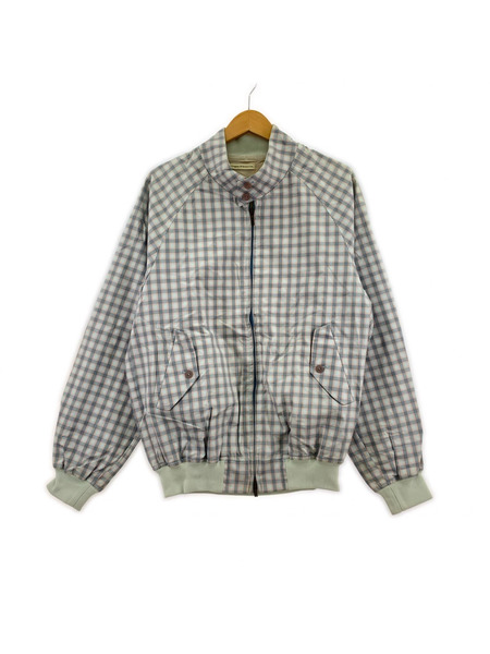 BARACUTA ブルゾン・ジャンパー G9 チェック ハリントンジャケット (M) ブルー
