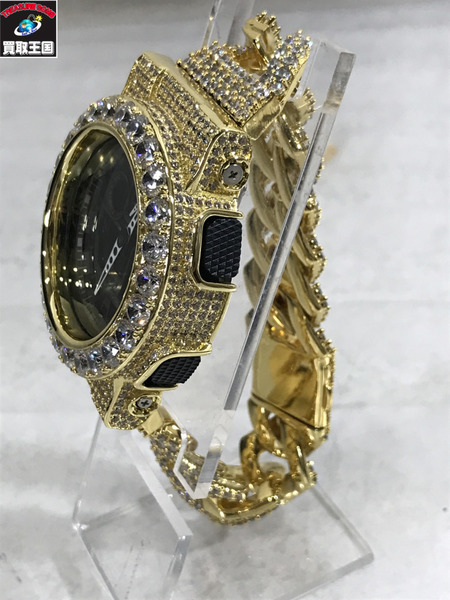 CASIO G-SHOCK 金色/ラインス-トンブレス　ｶｽﾀﾑ品