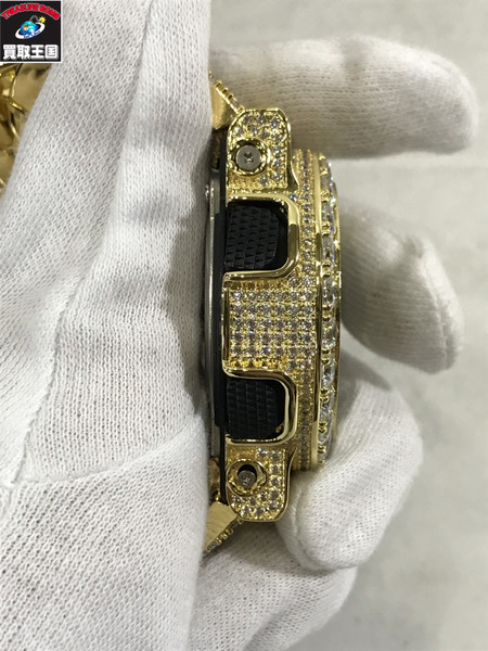 CASIO G-SHOCK 金色/ラインス-トンブレス　ｶｽﾀﾑ品