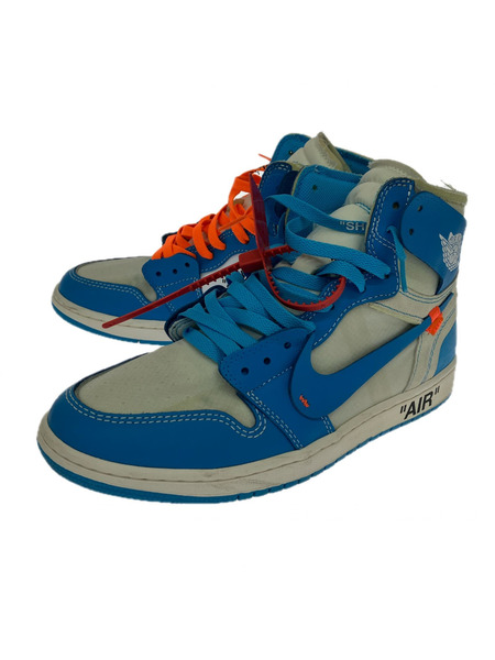 NIKE スニーカー ×OFF-WHITE AIR JORDAN 1 POWDER BLUE 27cm