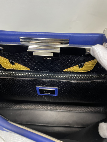 FENDI ピーカブー バグズ モンスターアイ 2WAYバッグ ブルー