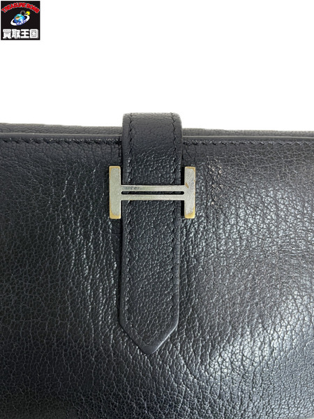 HERMES Q刻印 ベアンデュプリ 三つ折り 長財布