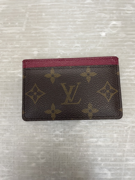 LOUIS VUITTON ポルト カルト サーンプル モノグラム フューシャ カードケース M60703 シリアル無し